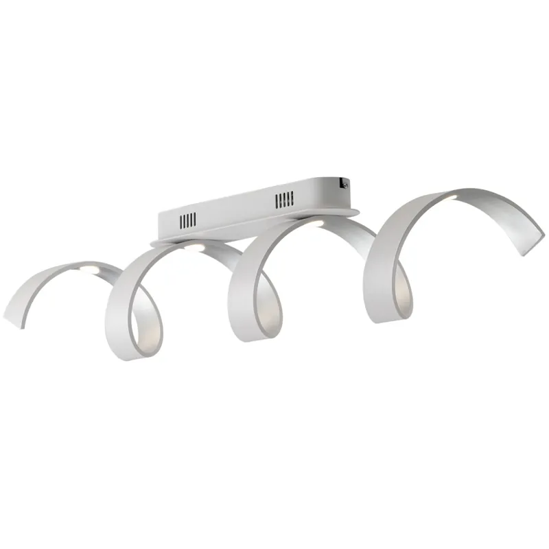PLAFONIERA LED HELIX BIANCA E ARGENTO 20W 1680LM 4000K 80X18CM Offerta