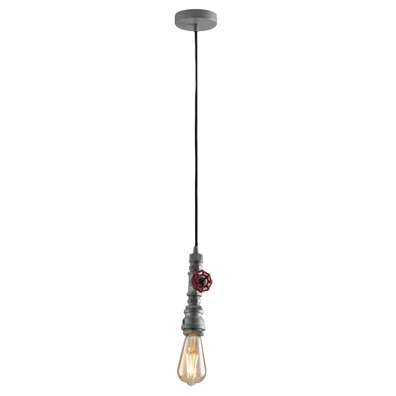 SOSPENSIONE AMARCORD ZINCATA 1XE27 12X120CM Ultime Pezzi