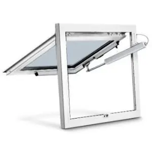 A Buon Prezzo Sistema Rwa GEZE modello 110NT per finestre ribaltabili a bilico e girevoli con apertura verso esterno corsa 200mm finitura argento