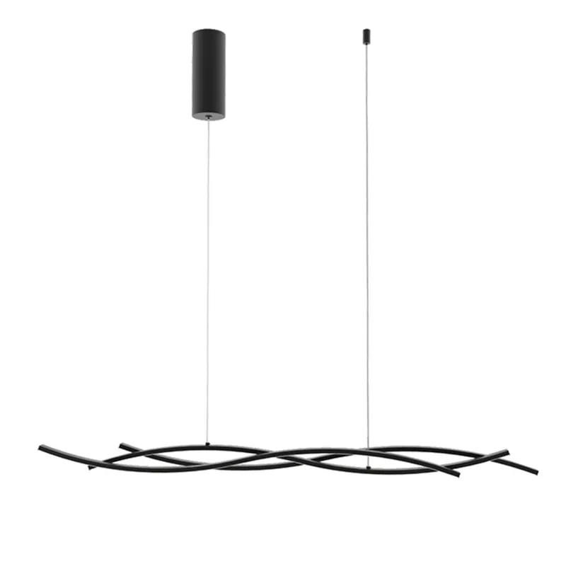 SOSPENSIONE LED KINETIC NERA 40W 5100LM CCT 117,2X6X105CM Consegna Rapida