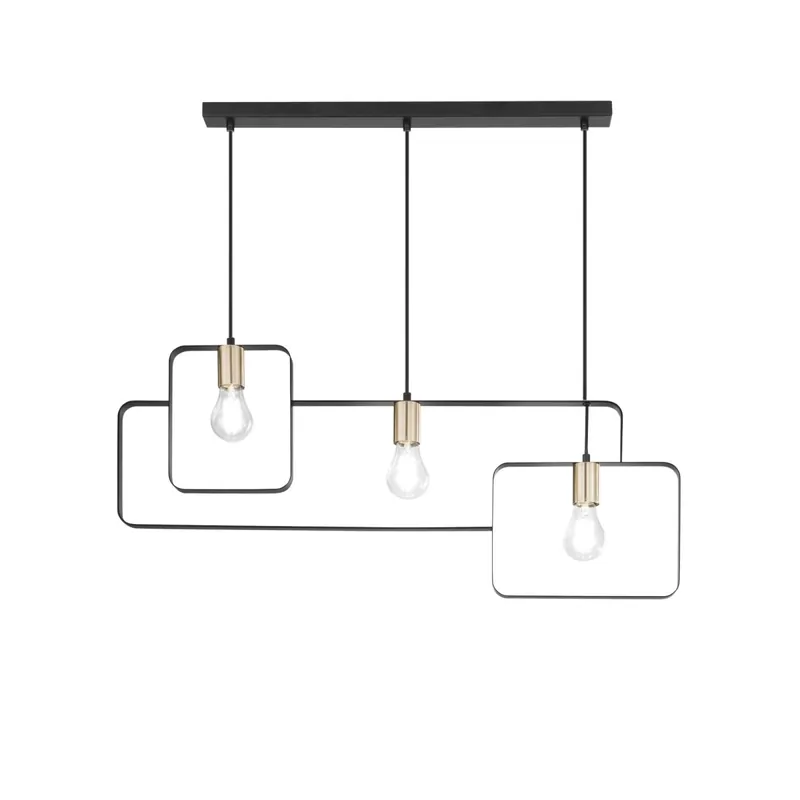 Occasione SOSPENSIONE SMITH NERA/ORO 3XE27 88,5X150CM