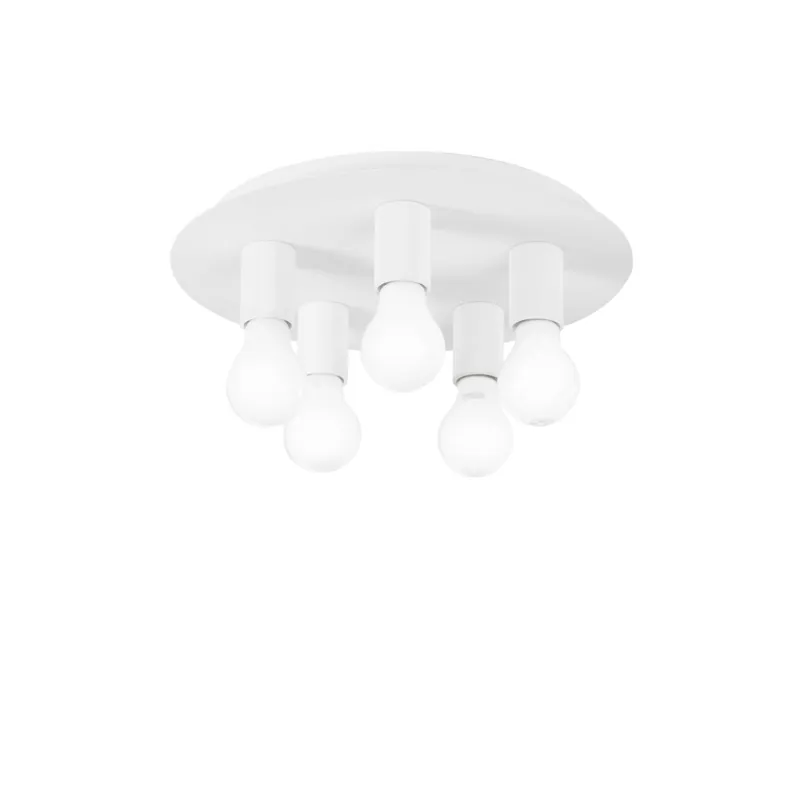 PLAFONIERA STRIKE BIANCA 5XE27 35X35X86CM Esclusivo