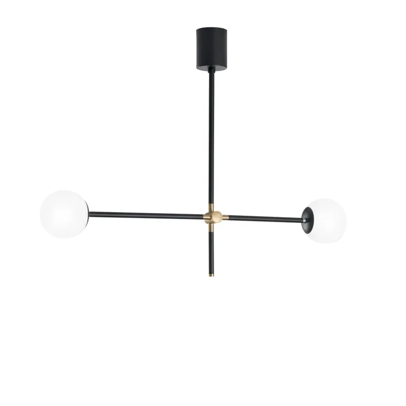 A Buon Prezzo SOSPENSIONE ANTITESI NERA/ORO 2XE14 91X18X73,6CM