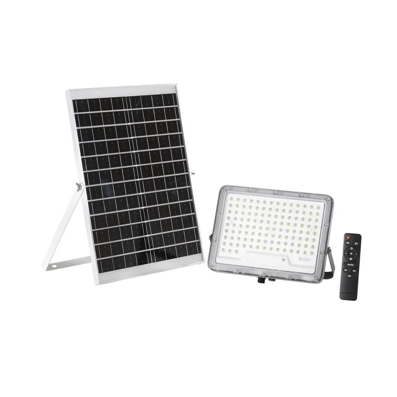 Spedizione Espresso PROIETTORE GLASER 3500LM 4000K CON PANNELLO SOLARE BATTERIA 3.2V 24Ah IP65 28,25X4,77X25,25CM