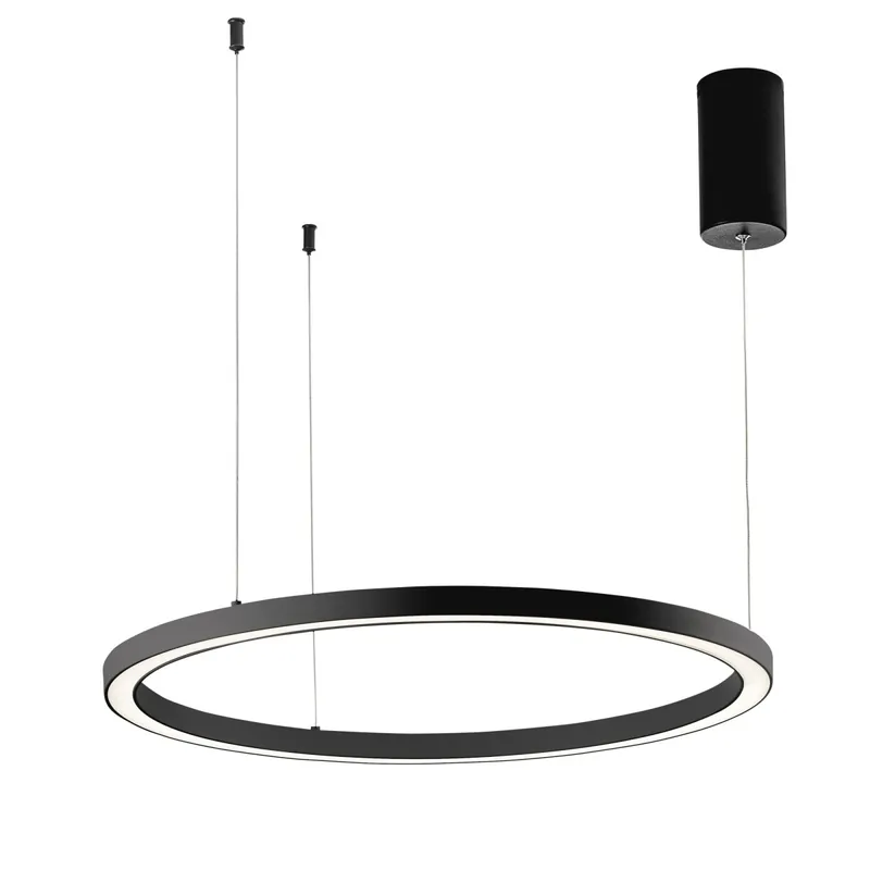 SOSPENSIONE LED HOOP NERA 40W 6000LM CCT 80X80X150CM Professionale