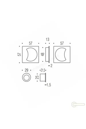 One Q CC311 Kit Maniglie Incasso per Porte Scorrevoli Mood Collection Colombo Design Offerta