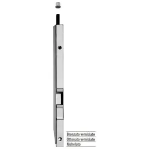 Catenaccio AGB modello A PULSANTE frontale 13mm lunghezza 300mm per porta in acciaio finitura bronzato verniciato Novità