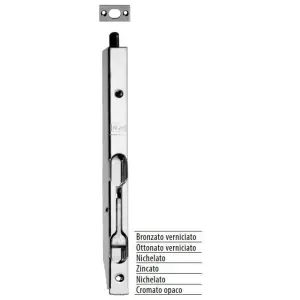 Catenaccio AGB modello A LEVA frontale 16mm lunghezza 200mm per porta in acciaio finitura bronzato verniciato Prezzo Di Fabbrica