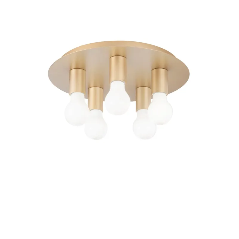 PLAFONIERA STRIKE ORO 5XE27 35X35X86CM Prezzo Ridotto