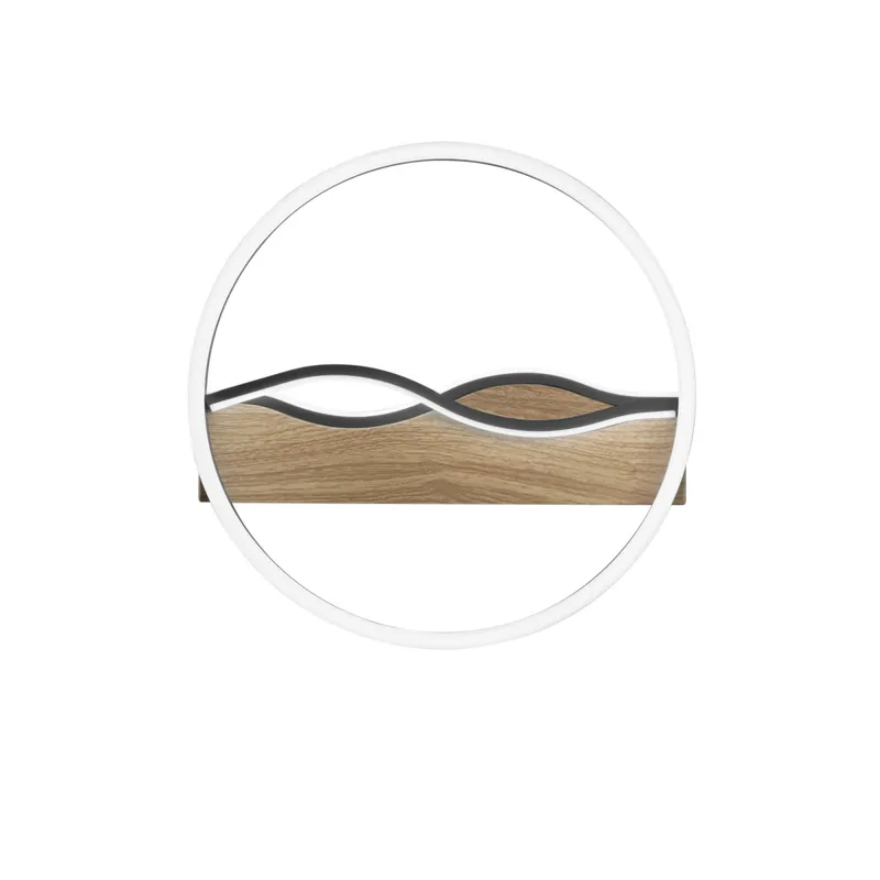 Bestseller PLAFONIERA LED HAWAII TONDA NERA/LEGNO 36W 4605LM CCT 40X6,8CM