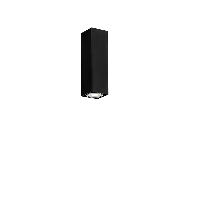 Offerta Lampo PLAFONIERA FLUKE QUADRATA NERA 1XGU10 6X6X20CM