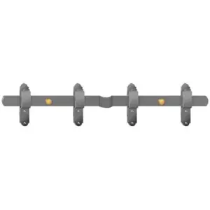 Popolare Spranga DIDIEFFE modello 271 sfilabile con sormonto lunghezza 70cm per serramento in ferro zincato polveri poliesteri RAL9005