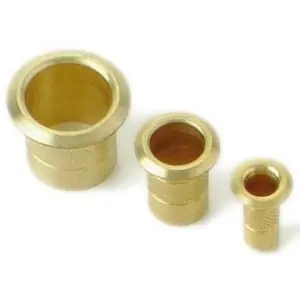 Pozzetto BIENNEBI modello 80 con foro passante a precisione diametro 8 per serramento in ottone lucido Subito Disponibile