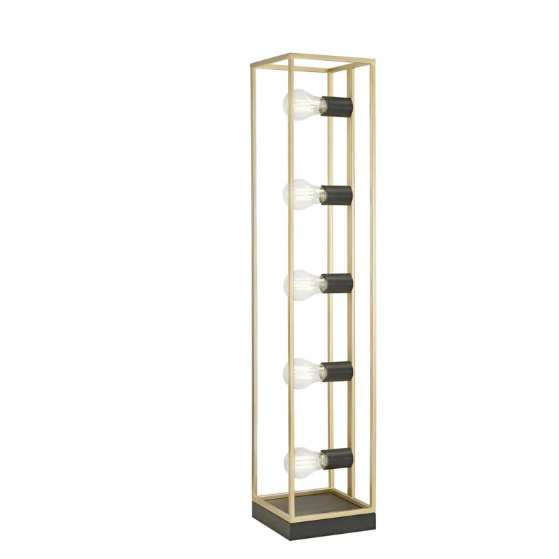Prezzo Di Fabbrica PIANTANA KIMERA NERA/ORO 5XE27 20X20X200CM