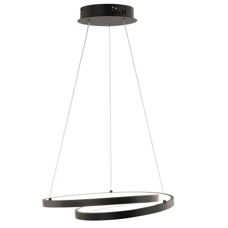 Saldi SOSPENSIONE LED LIEVE NERA 30W 4000LM CCT 40X6,5X150CM