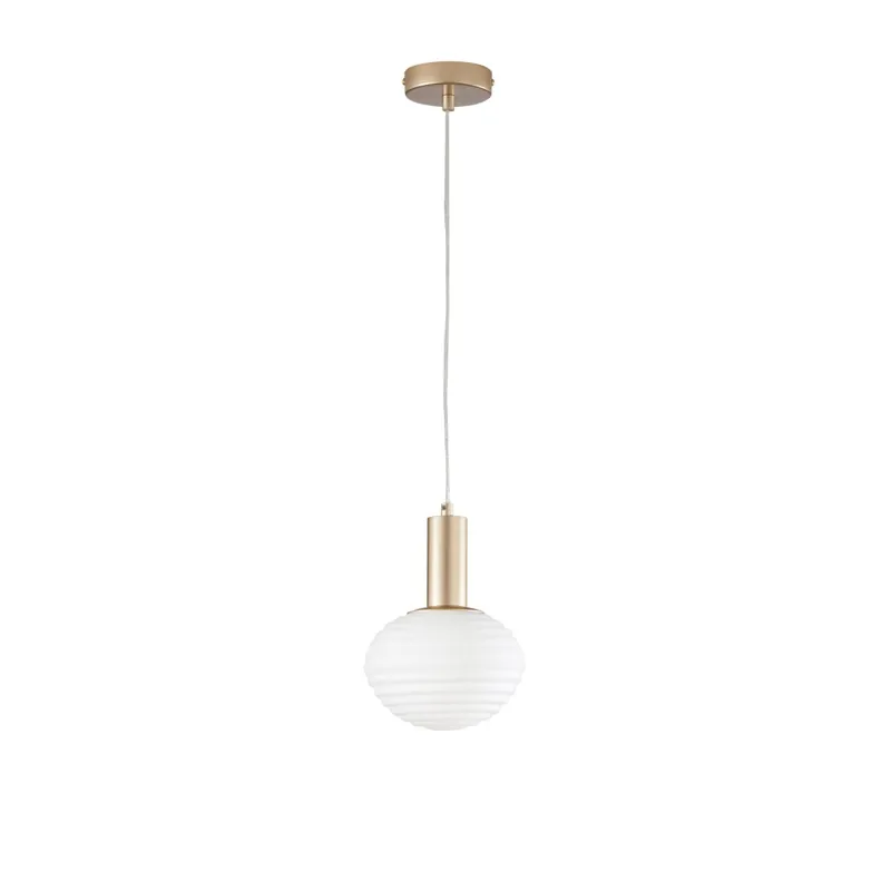 Consegna Rapida SOSPENSIONE RIPPLE ORO 1XE27 18X18X150CM
