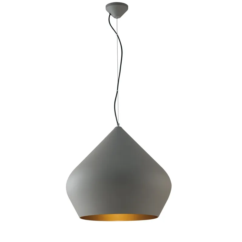 SOSPENSIONE THOLOS GRIGIA/ORO 1XE27 52X201CM Prezzo Ridotto