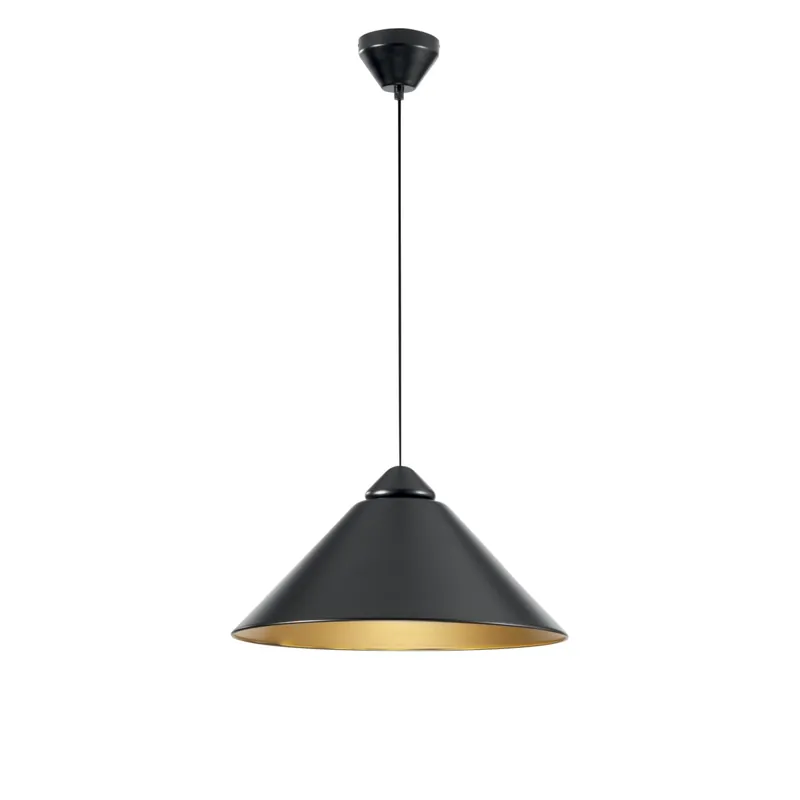 Miglior Prezzo SOSPENSIONE BIGBANG NERA/ORO 1XE27 49X25X183,5CM