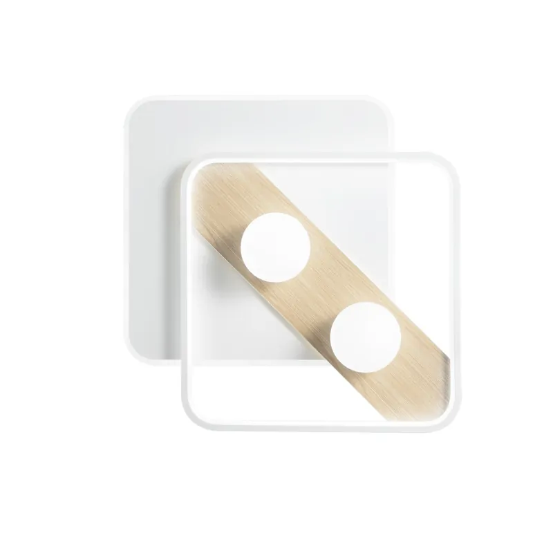 PLAFONIERA LED CRICKET BIANCA/LEGNO 40W 4540LM CCT 50X40X8CM Direttamente Dal Produttore