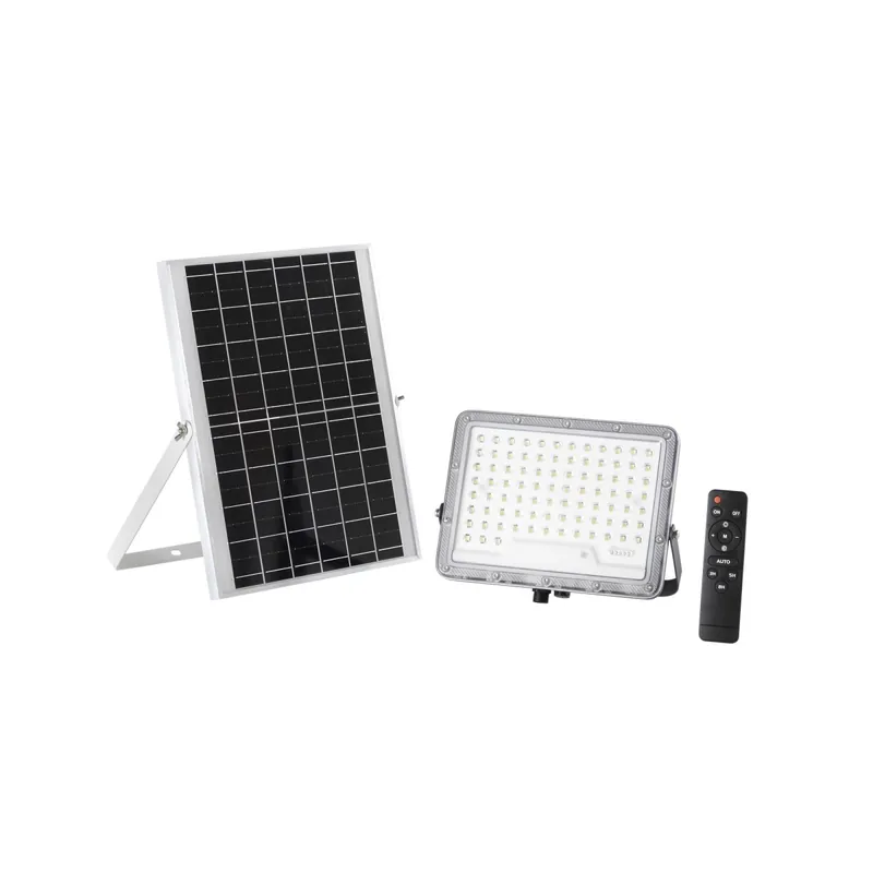 Quantità Limitata PROIETTORE GLASER 1800LM 4000K CON PANNELLO SOLARE BATTERIA 3.2V 15Ah IP65 24,25X4,77X21,9CM