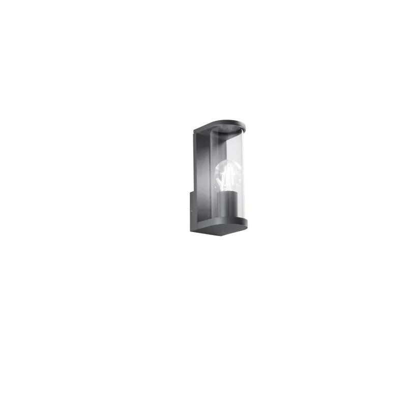 Nuova Collezione APPLIQUE ROSEN ANTRACITE IN ALLUMINIO+VETRO 1XE27 IP44 119X83X222MM