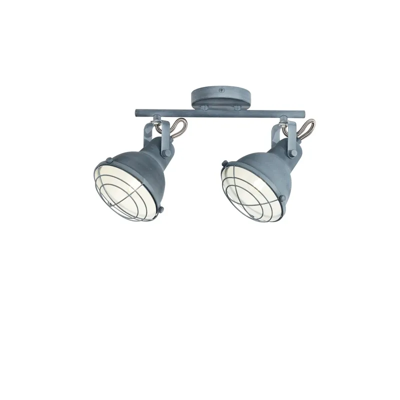 Bestseller Applique Moderna Spot 2 Luci E14 Grigio e Bianco