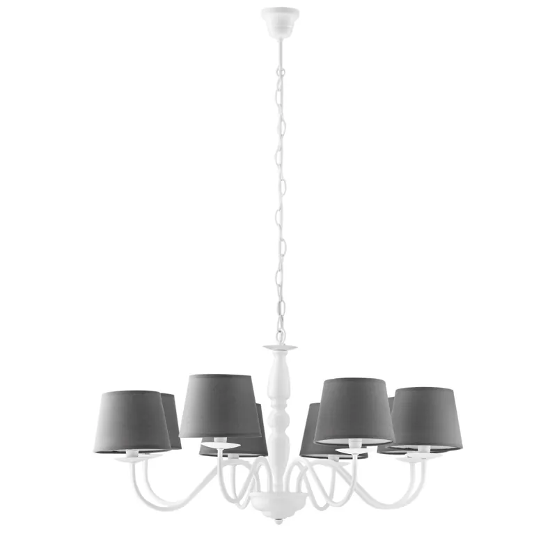 Affare LAMPADARIO FAVOLABIANCO/GRIGIO 8XE14 79,3X122,5CM