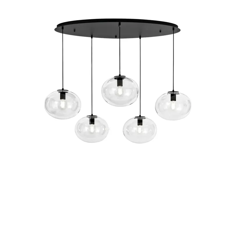 SOSPENSIONE GALAXY NERA 5XE27 119,5X78,5X150CM Offerta Speciale