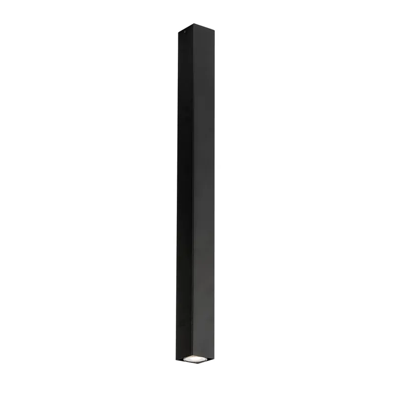 Acquista Ora PLAFONIERA FLUKE QUADRATA NERA 1XGU10 6X6X75CM