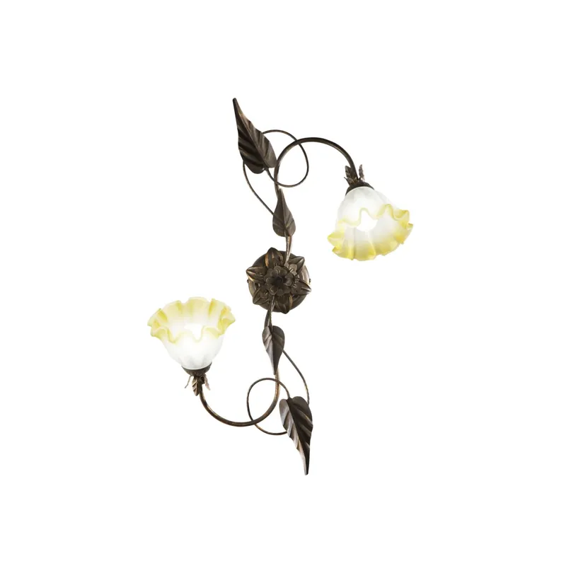 PLAFONIERA TRISTANO MARRONE 2XE14 40X20X65CM Compra Adesso