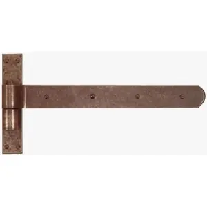 Bandella UTENSIL LEGNO modello FF029 dritta dimensioni 400x35 occhio centrato con cardine a legno spina diametro 14 per serramento in ferro ruggine Affare