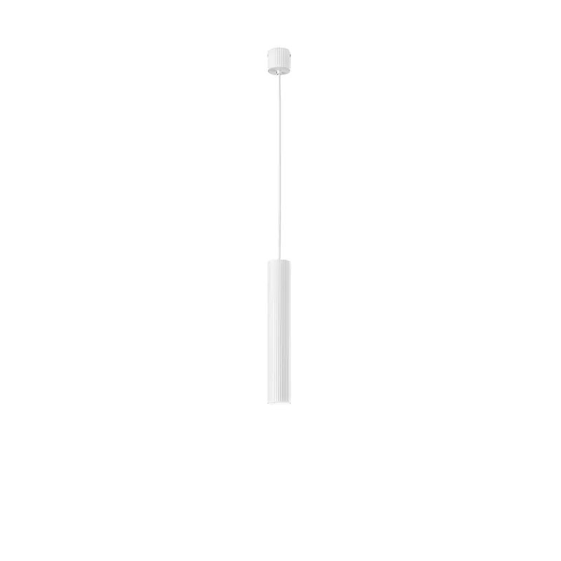 A Buon Prezzo SOSPENSIONE LORD BIANCA IN ACCIAIO+ALLUMINIO 1XGU10 25W 10X10X240CM