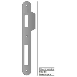 Prezzo Scontato Incontro AGB modello SICUREZZA 25x204 bordo tondo scrocco rullo per porta in acciaio finitura ottonato verniciato