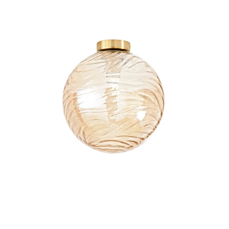 PLAFONIERA NEREIDE CHAMPAGNE 1XE27 30X30CM Pagamento Sicuro