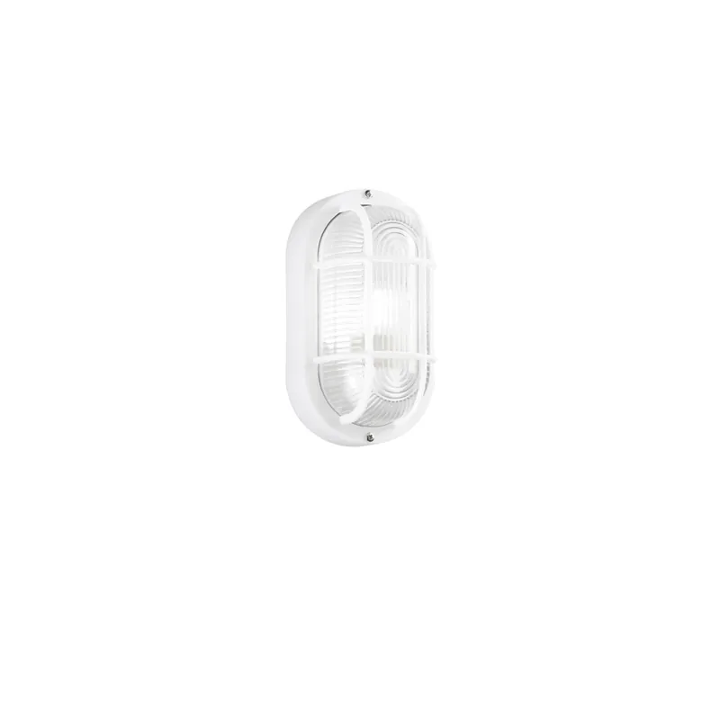 PLAFONIERA TURTLE BIANCA OVALE 1XE27 IP54 12X10,5X20,5CM Ultima Occasione