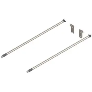 Economico Ringhierina BLUM modello ZRE Movento/Tandem longitudinale, LN 500 mm acciaio anodizzato niro 2/R7037 grigio polvere