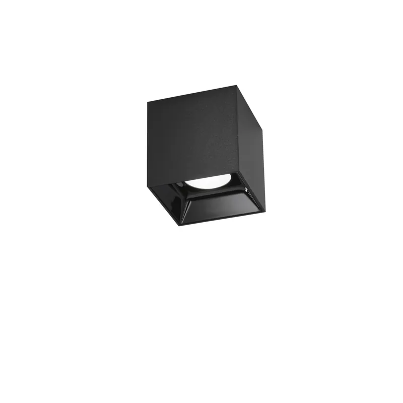 Prezzo Ridotto PLAFONIERA LED MIG NERA IN ACRILICO E ALLUMINIO 20W 2000LM 3000K ANTIABBAGLIAMENTO 11,5X11,5X11,6 CM