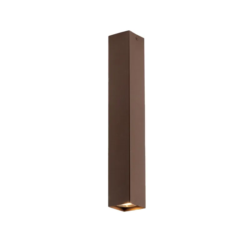 Nuova Collezione PLAFONIERA FLUKE QUADRATA CORTEN 1XGU10 6X6X40CM