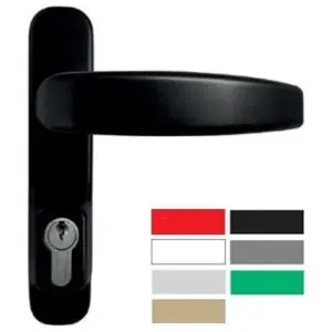 Popolare Comando esterno ASSA ABLOY modello JOLLY maniglione antipanico cilindro con impugnatura orizzontale in finitura nero