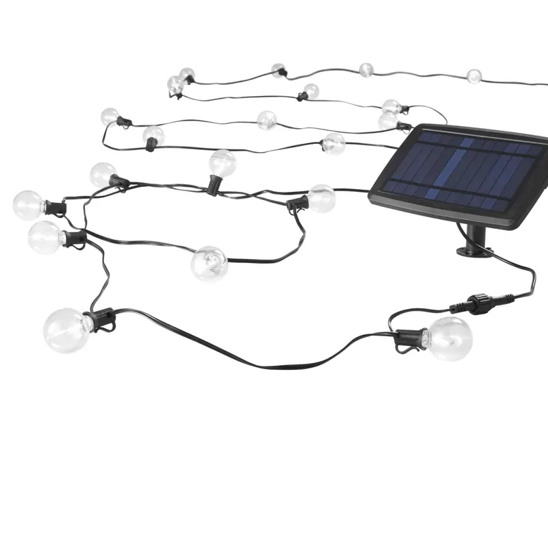 Offerta Lampo STRINGA ELETTRIFICATA PICNIC NERA CON PANNELLO SOLARE 25XE12 0,3W 3000K IP44 762CM