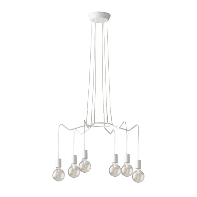 SOSPENSIONE HABITAT BIANCA 6XE27 66X120CM Promozione