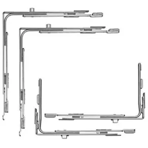 Movimenti angolari AGB modello TOUR kit ferramenta sui 4 lati (600-800) per serramento in acciaio finitura nichelato Soddisfatti O Rimborsati