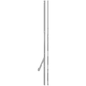 Collegamento verticale AGB modello TOUR grandezza 1 (580-1000) destro con braccetto per serramento in acciaio finitura nichelato Soddisfatti O Rimborsati