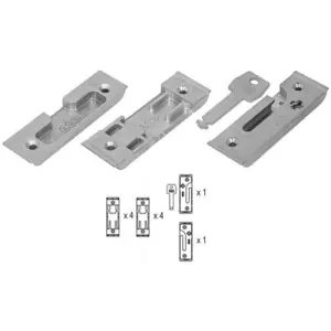 Saldi Incontri AGB modello TOUR 35 kit schema 3 sui 4 lati per serramento in acciaio finitura nichelato
