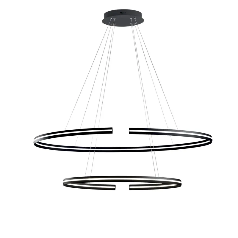 Reso Gratuito SOSPENSIONE LED CLARKE NERA 88W 11000LM 4000K 120X60X124CM