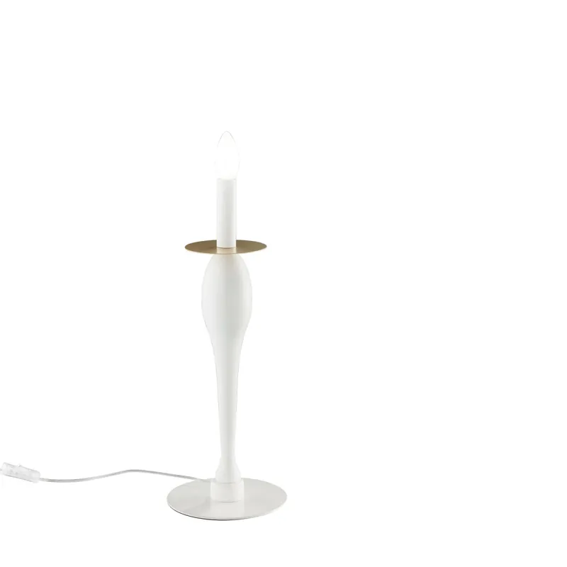 LUME ARMSTRONG BIANCO/ORO 1XE14 18X45CM Prezzo Scontato