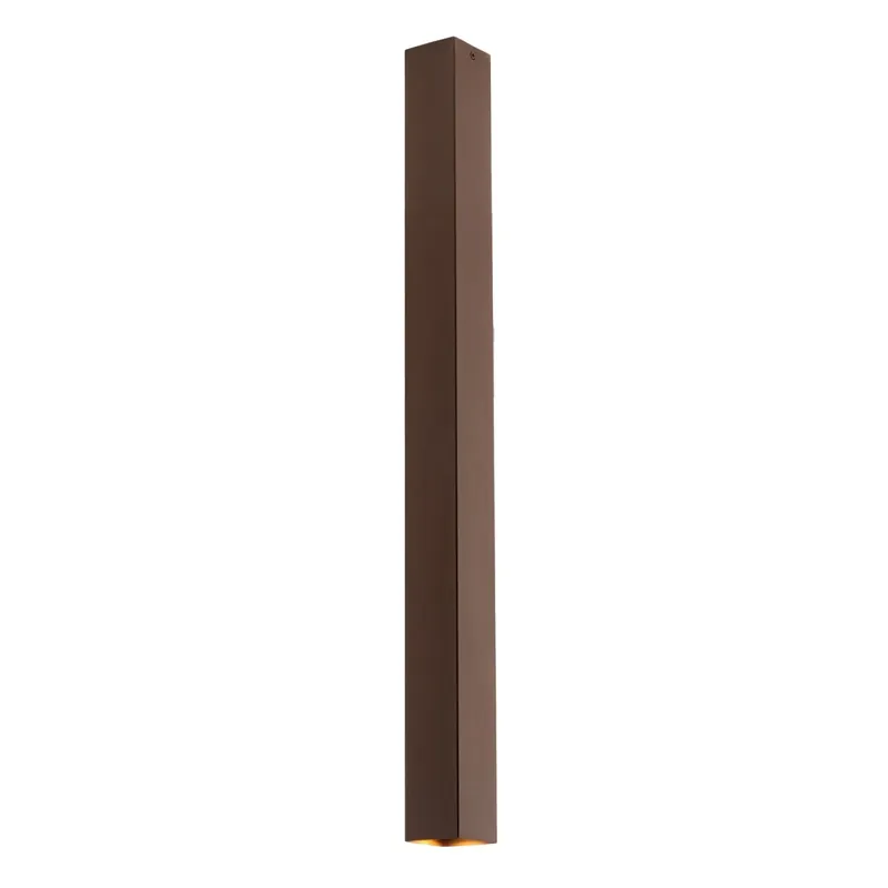PLAFONIERA FLUKE QUADRATA CORTEN 1XGU10 6X6X75CM Ultima Occasione