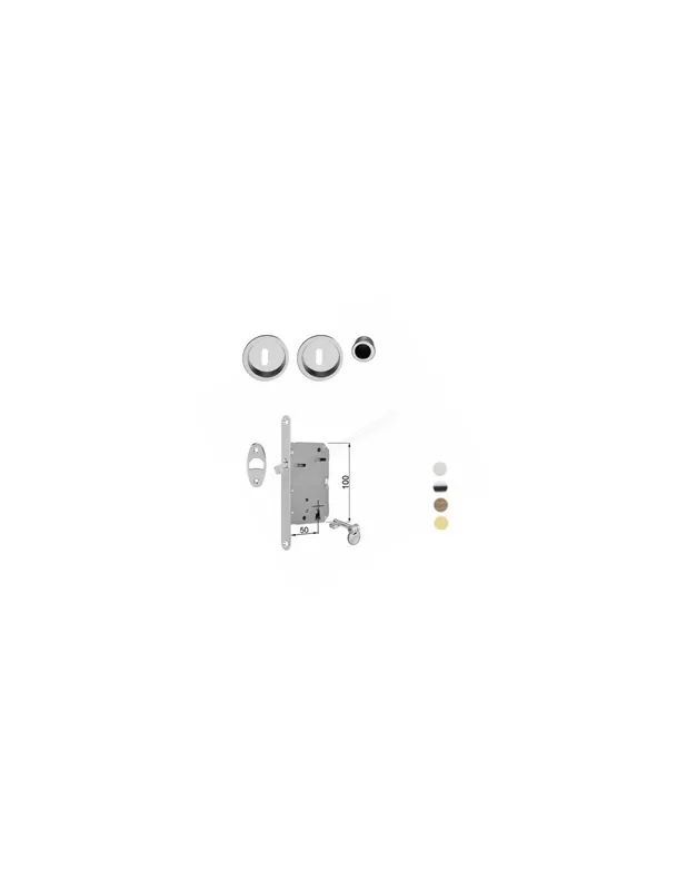 Tonda 2193/SE107 Set maniglie a incasso con foro chiave e serratura Dnd Offerta Limitata