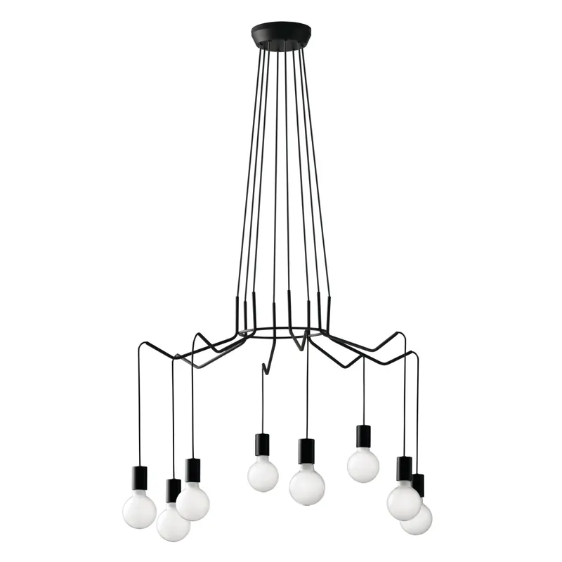 SOSPENSIONE HABITAT NERA 8XE27 85X120CM Compra Online
