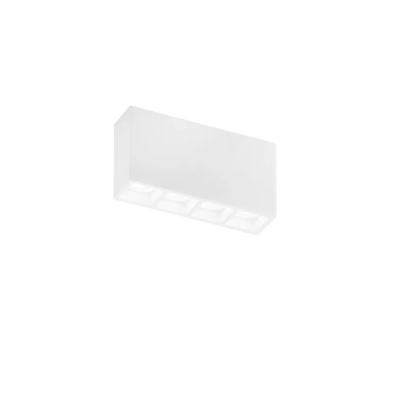 Più Venduto PLAFONIERA HAPIS RETTANGOLARE BIANCA 4XGU10 MINI 21X5,5X11CM
